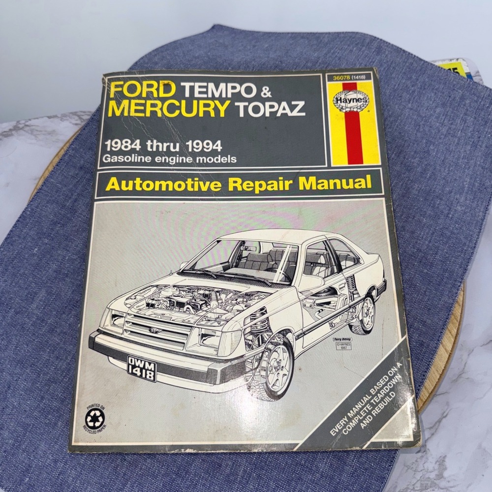 Haynes Ford Tempo Mercury Topaz Repair Manual‎ 1984-1994 Gasoline Models